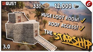 HUGE Loot Room  Super Secure SoloDuo Base  RUST 30  The STARSHIP [upl. by Winther]