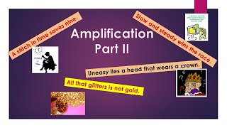 AmplificationPart IIDealing with the proper way of writing an amplification [upl. by Toomin]