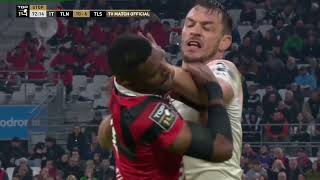 Toulon vs Toulouse Top 14 bagarre [upl. by Elocim]