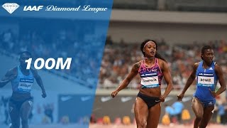 Elaine Thompson sprints home the Womens 100m  IAAF Diamond League Shanghai 2017 [upl. by Stimson33]