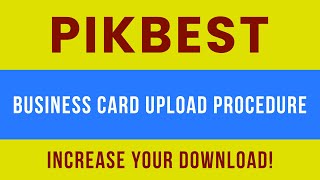 How to upload Business Card on Pikbest  File ready and upload procedure on Pikbest  Pikbest [upl. by Tova]