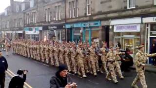 black watch marching through kirkcaldy 2009 [upl. by Ferna]