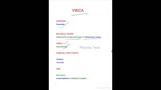 Vinca pharmacognocy pharmacognosyvideos importantmcqs [upl. by Inaflahk]