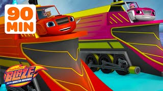 Blazes BEST Transformations and Rescues 🚂 w Sparkle amp Watts  Blaze and the Monster Machines [upl. by Fidelas1]