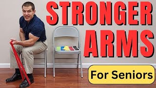 6 Resistance Band Arm Exercises For Seniors Upper Body Home Workout [upl. by Venezia]