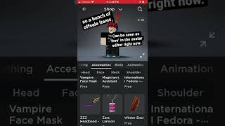 free offsale items roblox freeitems avatar [upl. by Mayfield834]