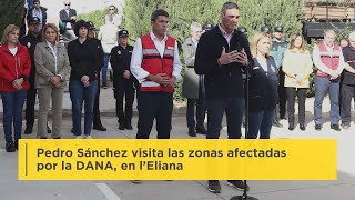 Pedro Sánchez visita las zonas afectadas por la DANA en l’Eliana [upl. by Tanah637]