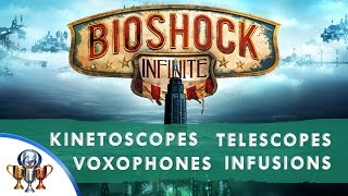 Bioshock Infinite Collectibles  All 146 Voxophones Infusions Kinetoscopes amp Telescope Sightseers [upl. by Retsevlis]