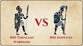 ROME II Total War  800 Thracian Warriors VS 800 Hoplites [upl. by Levitan]