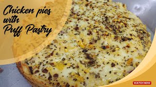 Chicken Pie Recipe with Puff Pastry  Chicken Cheese Pastry Recipe by Witty Woman [upl. by Down]