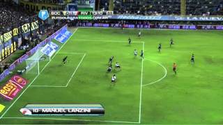 Gol de Lanzini Boca 0 vs River 1 Fecha 10 Torneo Final 2014 FPT [upl. by Goulet]