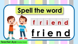 Learn how to spell some of the basic words  Learn how to spell  Spelling  Lesson with quiz [upl. by Ariaet]