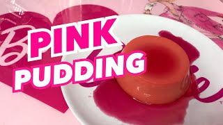 EASY PUDDING RECIPE ♡ PINK FOOD COOKING AZUSA BARBIE [upl. by Rebmit422]