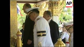 French president on state visit is given the key to Bangkok [upl. by Karim]