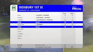 Didsbury CC 1st XI vs Hyde CC 1st XI  CCCL 1st XI Premier [upl. by Anazraf711]