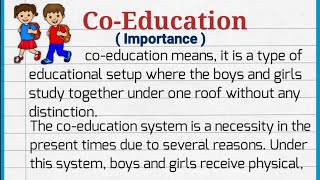 Best Essay on CoEducationessay on importance of CoEducation advantages of CoEducation [upl. by Xaviera]