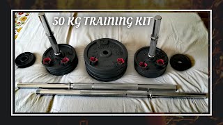 DOMYOS Weight Training Dumbbells and Bars Kit 50 kg Review I Decathlon Bodybuilding I Gym at Home [upl. by Normi]