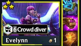 S10 Crowd Diver Gang  3 Star Evelynn ⭐⭐⭐ [upl. by Egiap319]