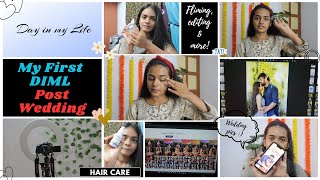 DAY ON MY LIFE VLOG MY FIRST VLOG POST WEDDING FLIMING VIDEOS EDITING HAIRCARE amp MORE [upl. by Anahahs]