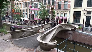 3Dgeprinte brug Oudezijds Achterburgwal Amsterdam  MX3D [upl. by Madai]