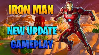 Using ALL the Iron Man items in the new Fortnite Update [upl. by Ynaffat898]