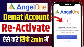 Angel One Account Reactivate  Angel One Demat Account Reactivate Kaise Kare  angelone [upl. by Griffis323]