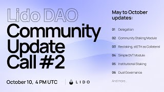 Lido DAO Community Update Call 2 [upl. by Catrina]