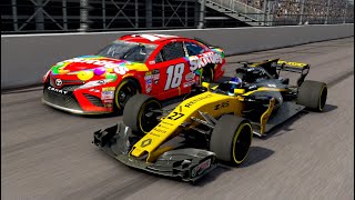 F1 VS NASCAR Around Daytona International Speedway TriOval [upl. by Lovel]