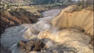 Flying Through Burst Chilcotin River Landslide [upl. by Gower]