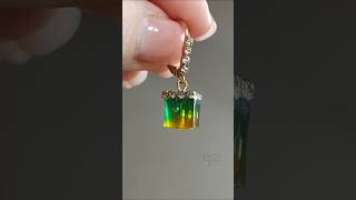 UV resin cubic gradient earrings uvresin earrings resinjewelry [upl. by Adnileb]