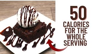 50 calorie brownie with ice cream Low calorie brownie recipe Low calorie dessert [upl. by Florance]