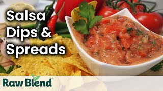 How to make Salsa Dips amp Spreads in a Vitamix Blender  Recipe Video  Raw Blend Australia [upl. by Nho864]