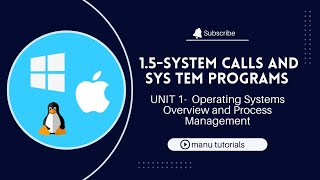 15  System Calls and system programs operatingsystem btech [upl. by Acimahs]