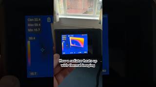 How a radiator heats up through a thermal imaging camera plumbing how shorts [upl. by Neelyaj]