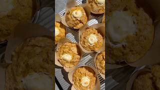 Gingery pumpkin cream cheese muffins baking fallrecipes pumpkin fall [upl. by Adnamor]