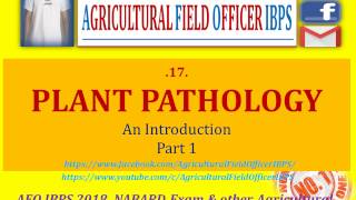 Plant Pathology  Lesson 1 for AFO NABARD or Other Agricultural exams [upl. by Blair]