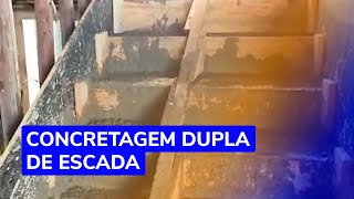 Aprenda com um PROFISSIONAL como fazer concretagem de escada [upl. by Matilde90]