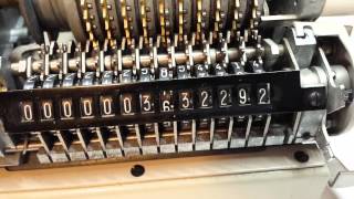 Inside a mechanical calculator [upl. by Ellord]