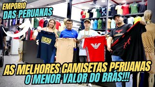 🔥O MAIOR FORNECEDOR DO BRÁS DE CAMISETAS MALHA PIMA AS LEGITIMAS PERUANAS camisetas brás atacado [upl. by Anoed441]