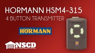 Hormann HSM4 315 Transmitter Remote [upl. by Ellinet454]