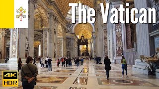 Vatican City 🇻🇦  Saint Peter’s Basilica Sistine Chapel  4K Walking Tour in 2022 [upl. by Aicelet622]