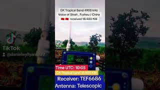 4900 kHz Radio Voice of Strait  Fuzhou China 🇨🇳 Tropical band 60 meters tef6686 dxing [upl. by Antipas]