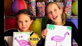 Sign Post Art with Sign Post Kids How to draw a Flamingo [upl. by Monjan]