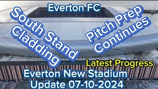 Everton FC New Stadium at Bramley Moore Dock Update 07102024 latest drone footage 4k [upl. by Lytsirk4]