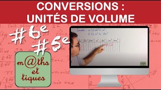 Convertir les unités de volume  Sixième  Cinquième [upl. by Ernaldus29]