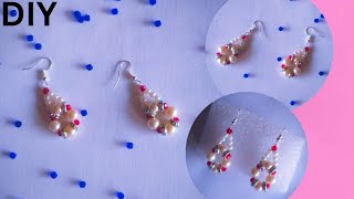 DIY Different Beaded EarringsHandmade Beaded EarringsEasy Making Earrings Love For Beads 2024 [upl. by Whitten]