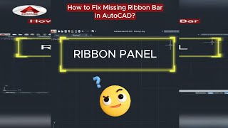 How to Fix Missing Ribbon BarPanel in AutoCAD  shorts autocad autocadtips tutorial [upl. by Damek]