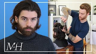 Mens Long Haircut and Hairstyle  How To Cut amp Style Long Hair [upl. by Chaddy]