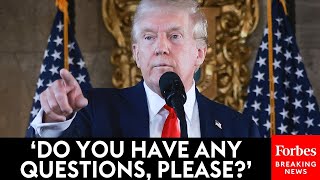 BREAKING NEWS Trump Takes Question After Question At Marathon MarALago Press Briefing [upl. by Kcir]