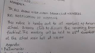 KCSE PREDICTIONNOTIFICATION OF A MEETING [upl. by Gunther182]